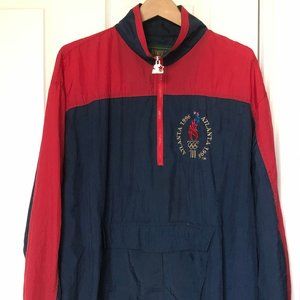 1996 Olympic 1/2 Zip Windbreaker